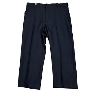 Flying Cross Pants Mens 42x27 Black Straight Leg Flat Front Dress Classic NEW
